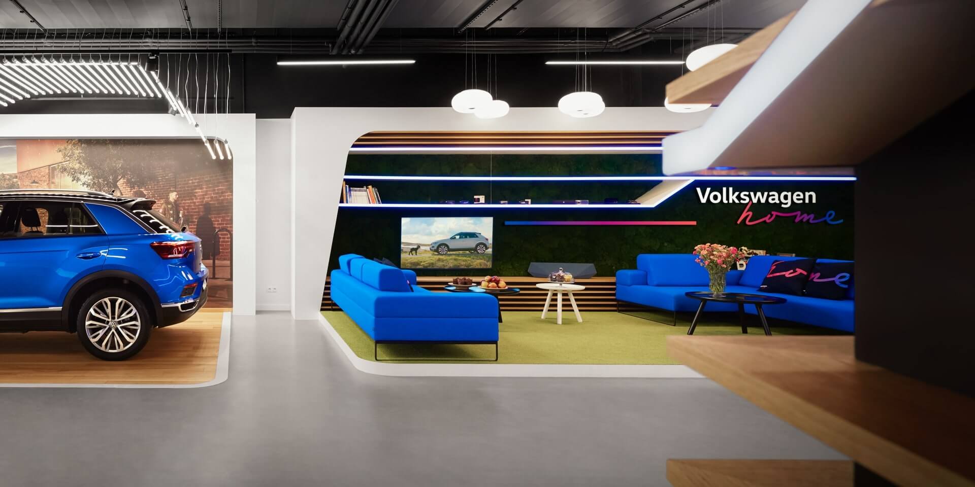 The interior of the Volkswagen Home showroom.