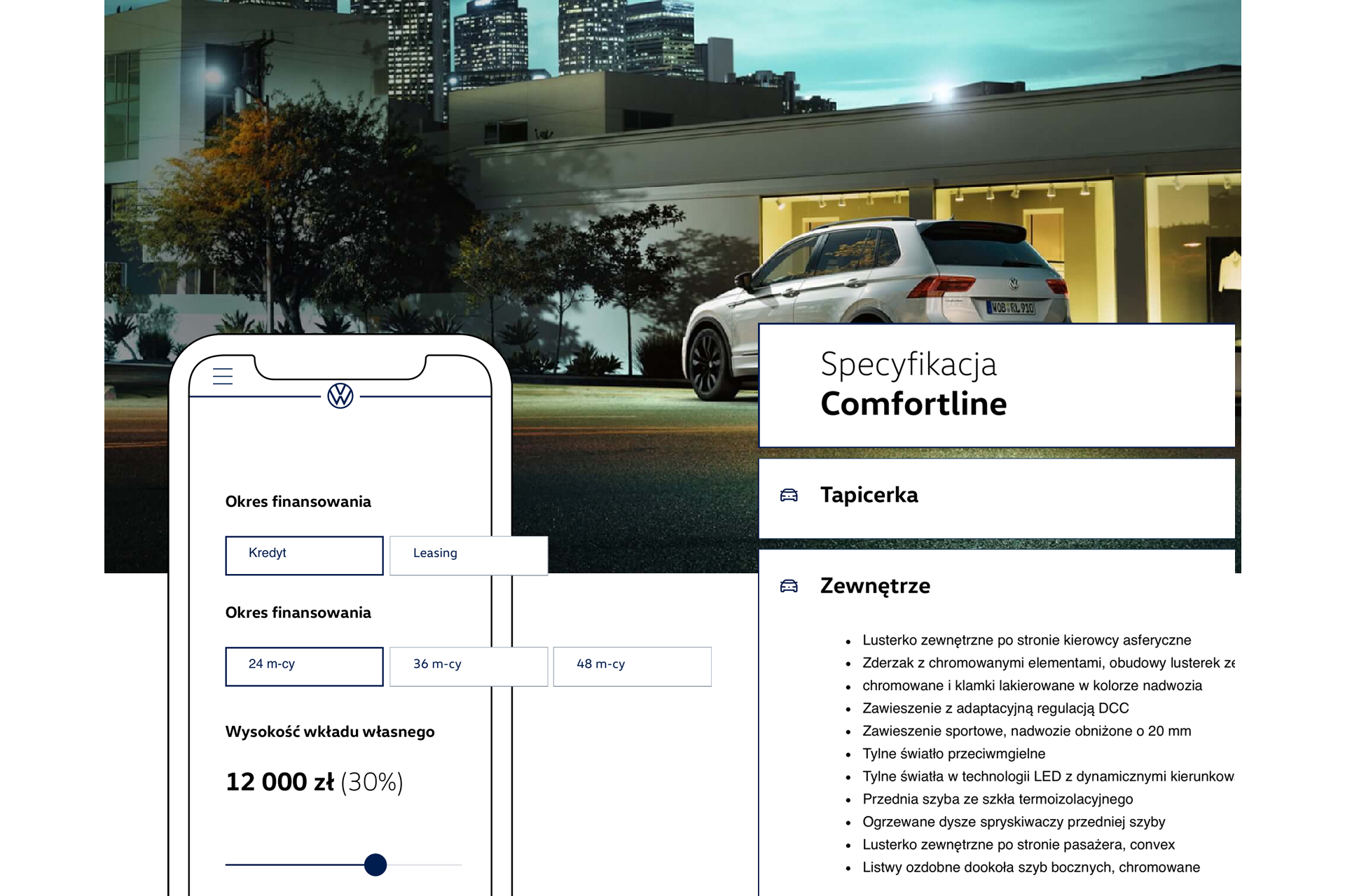 Volkswagen car financing and specifications.