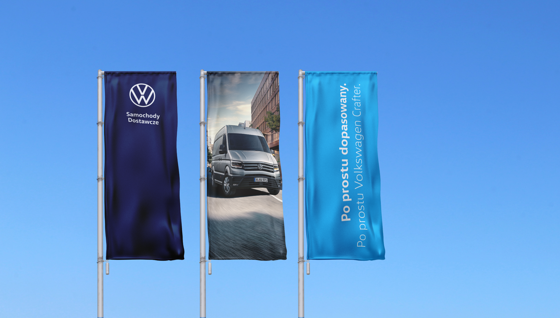 Volkswagen Delivery Vehicle Flags.