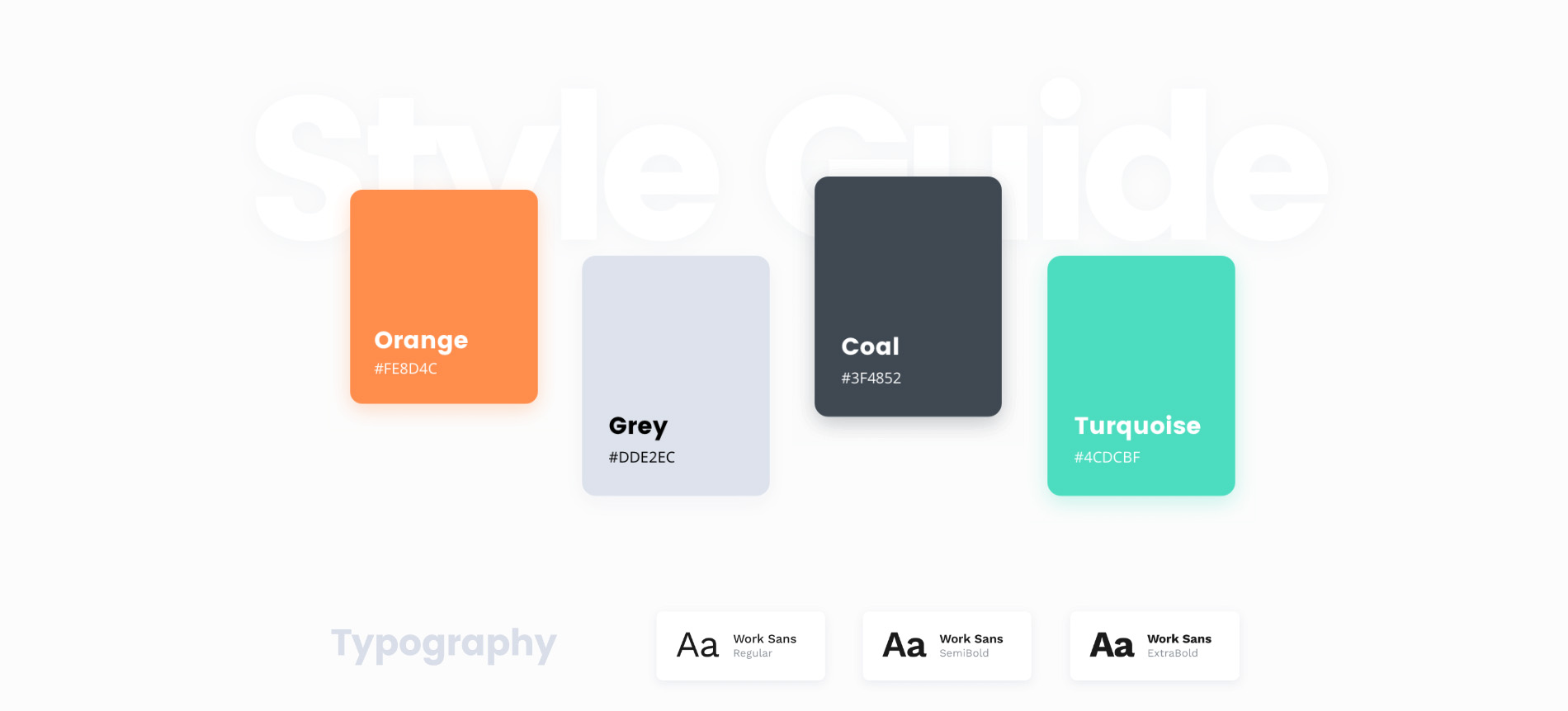 Style Guide nowego landing page Budogram.pl